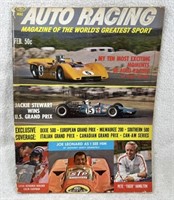 Vintage 1968 Auto Racing Magazibe