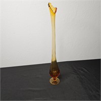 22 INCH AMBER VASE