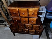 4 tier 15 Drawer Index Card / Apothecary Cabinet