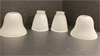 4 Glass Lamp Shades Frosted
