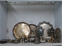 SHELF LOT SILVER PLATE WARE