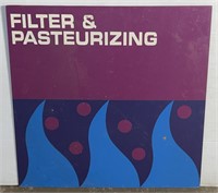 (S) Filter & Pasteurizing Sign wood 24x24