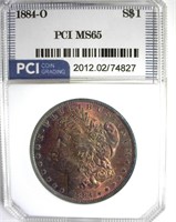 1884-O Morgan PCI MS65 Fabulous Color