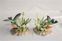 Set of 2 Hummingbird Candle Holders