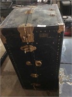 Antique Overland steamer trunk, 21"x 21.75"x 40.5"