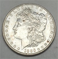 1886 Morgan Silver Dollar AU