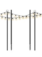 Kincubow String Light Poles-Outdoor String Light