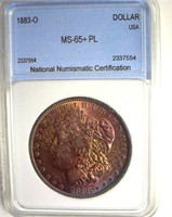1883-O Morgan MS65+ PL LISTS $525
