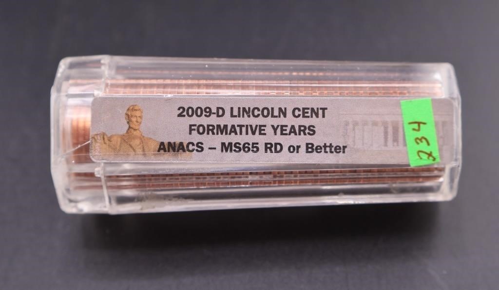 One Roll of US 2009 Lincoln Form. Cents+