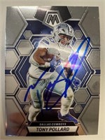 Cowboys Tony Pollard Signed Card with COA