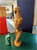 VTG Carved Wooden Parrot
