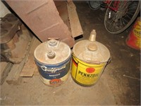 2 ADVERTISING CANS - PENNZOIL AND GOLF