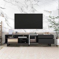 Modern TV Stand for 80'' TV Double Storage Space