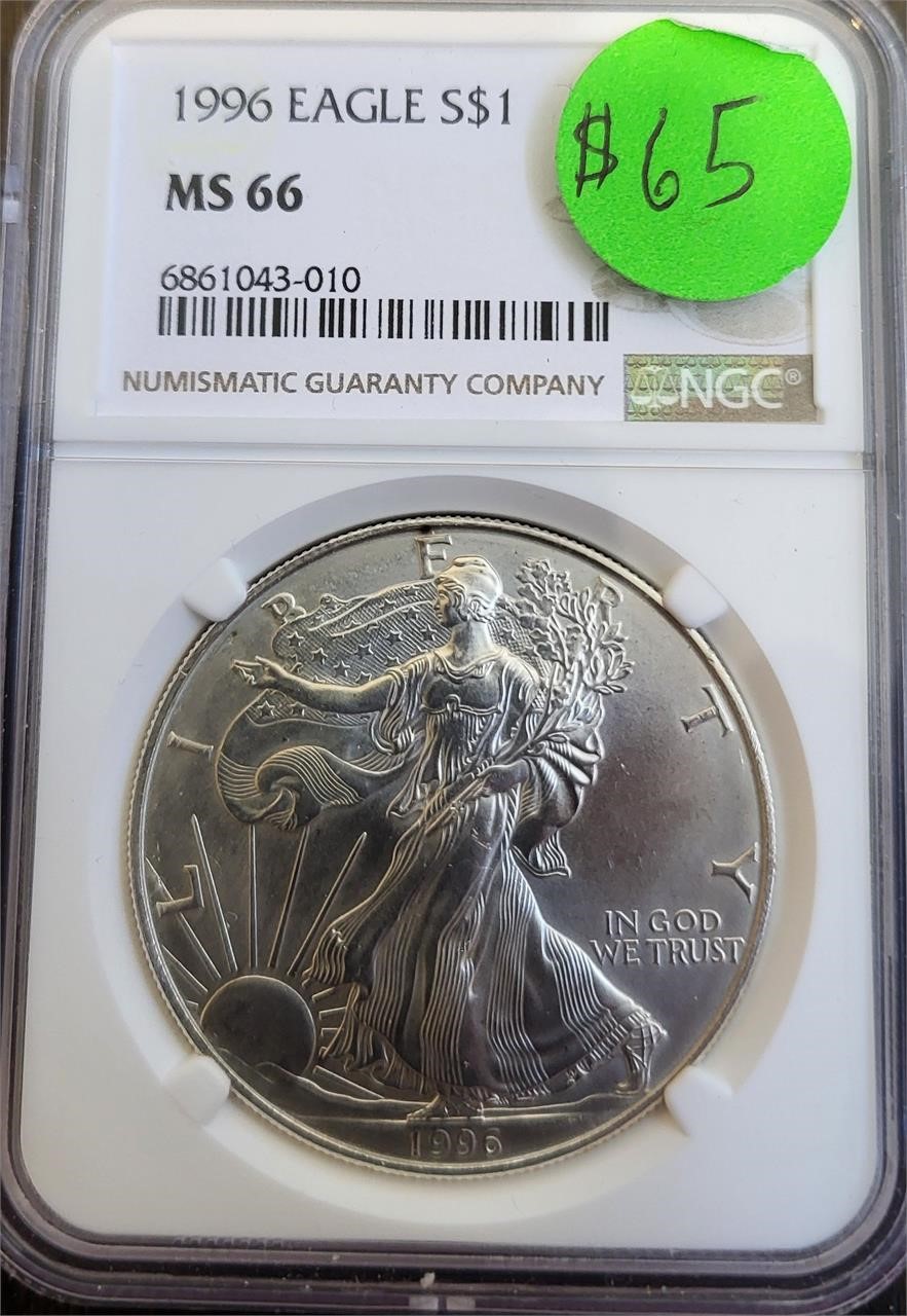 1996 AMERICAN EAGLE NGC MS 66