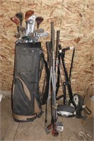 Collection Of Golf Clubs, Bag & Cart