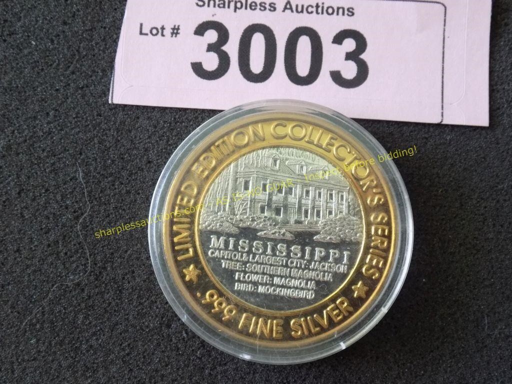 .999 silver Casino token