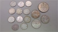 Various Canadian Silver Coins Totaling $2.35