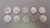(10) Canadian Silver Quarters / $0.25