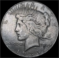 1935 Silver Peace Dollar ABOUT UNCIRCULATED