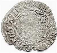 Enrique (Henry) III (1390-1406 BI Blanca coin 23mm