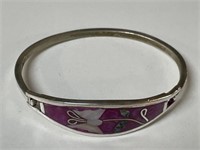 MEXICO SILVER MOTHER OF PEARL BRACELET