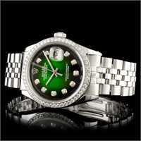 36mm Rolex DateJust Diamond Watch