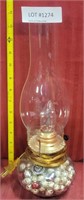 LAMPLIGHT FARMS CLEAR GLASS LAMP W/CHIMNEY