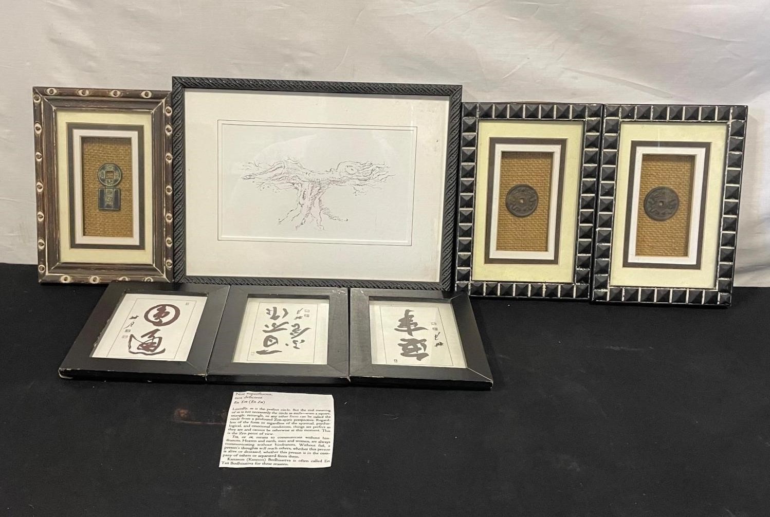 Collection Of Asian Art & Framed Coins