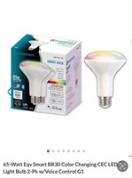 65-Watt LED Light Bulb 2-Pk w/Voice