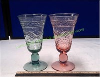 Vintage Pair of Green & Pink Glasses