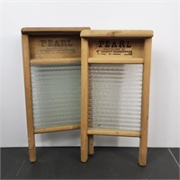 ANTIQUE GLASS WASHBOARDS
