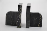 PAIR MARBLE BOOKENDS