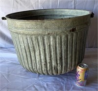 Antique Galvanized Round Bucket 2 on bottom