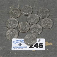 (10) Susan B Anthony Dollar Coins