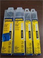4 IRWIN Assorted Silver & Deming Drill Bits.