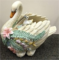 Fitz And Floyd Swan Cookie Jar