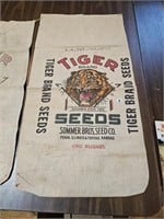 TIGER BRAND SEED BAGS LOT OF 2