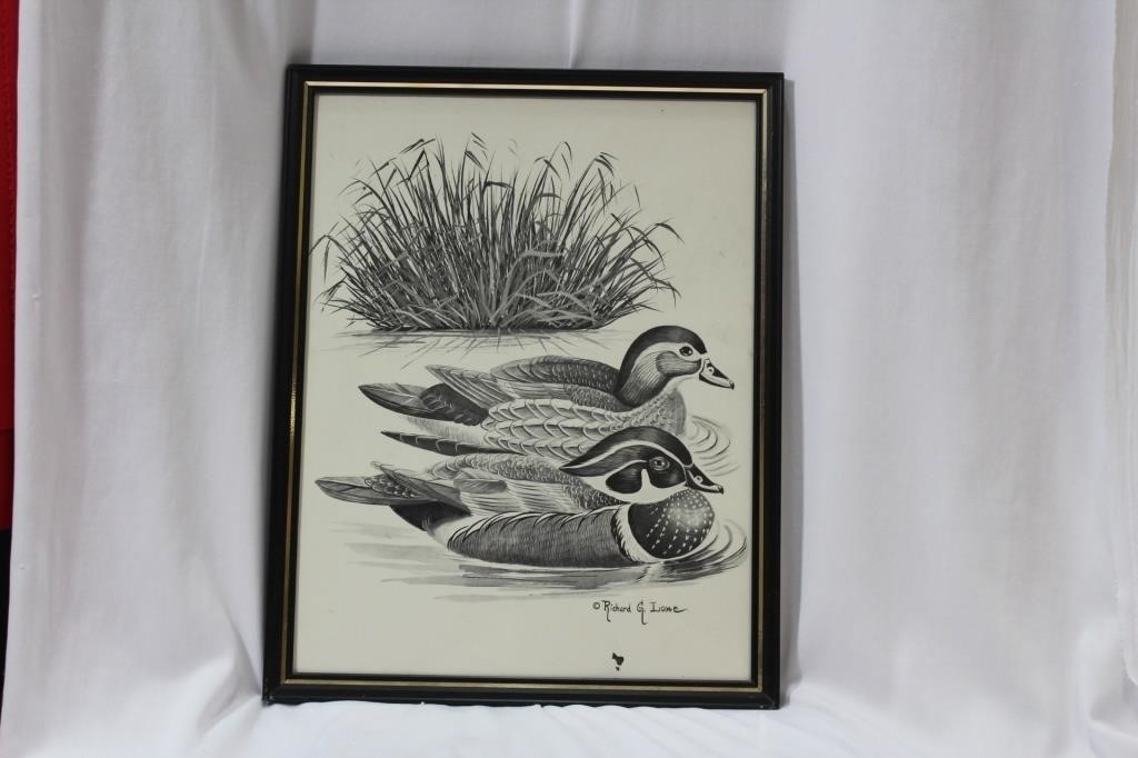 Duck Print Plate Signed Richard G. Lowe