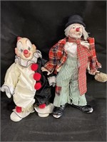 VTG Porcelain Face Clown Dolls