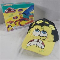 Play-Doh fun factory in SpongeBob hat
