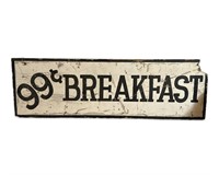 Vintage Outer Banks $0.99 Breakfast Painted Sign
