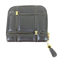 Ferragamo Vara Brown Leather Compact Wallet