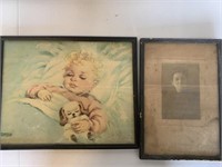 Antique photograph of a women and picture a child