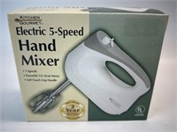 NIB Kitchen Gourmet Electric 5-Speed Hand Mixer