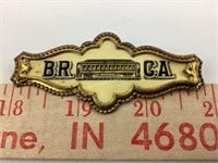 Victorian era Brotherhood of Railway Carmen pin