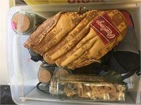 Misc jars (do not eat the food)/baseball glove & m