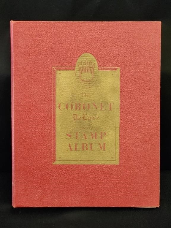 THE CORONET DELUXE WORLD STAMP ALBUM