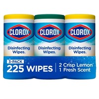 3-Pk / 225-Pc Clorox Disinfecting Wipes Value