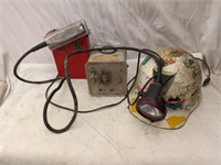 Wheat Battery Charger, Battery, Helmet w/ Lamp