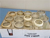 LOT OF 13 CANNING JARS